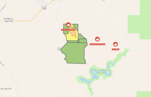 Containment grows on Crook County's Highland Fire, evacuation levels reduced to levels 1 and 2